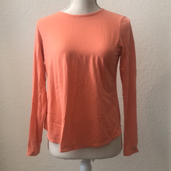 Fabletics Millie peach open back long sleeve top M - Picture 2 of 5
